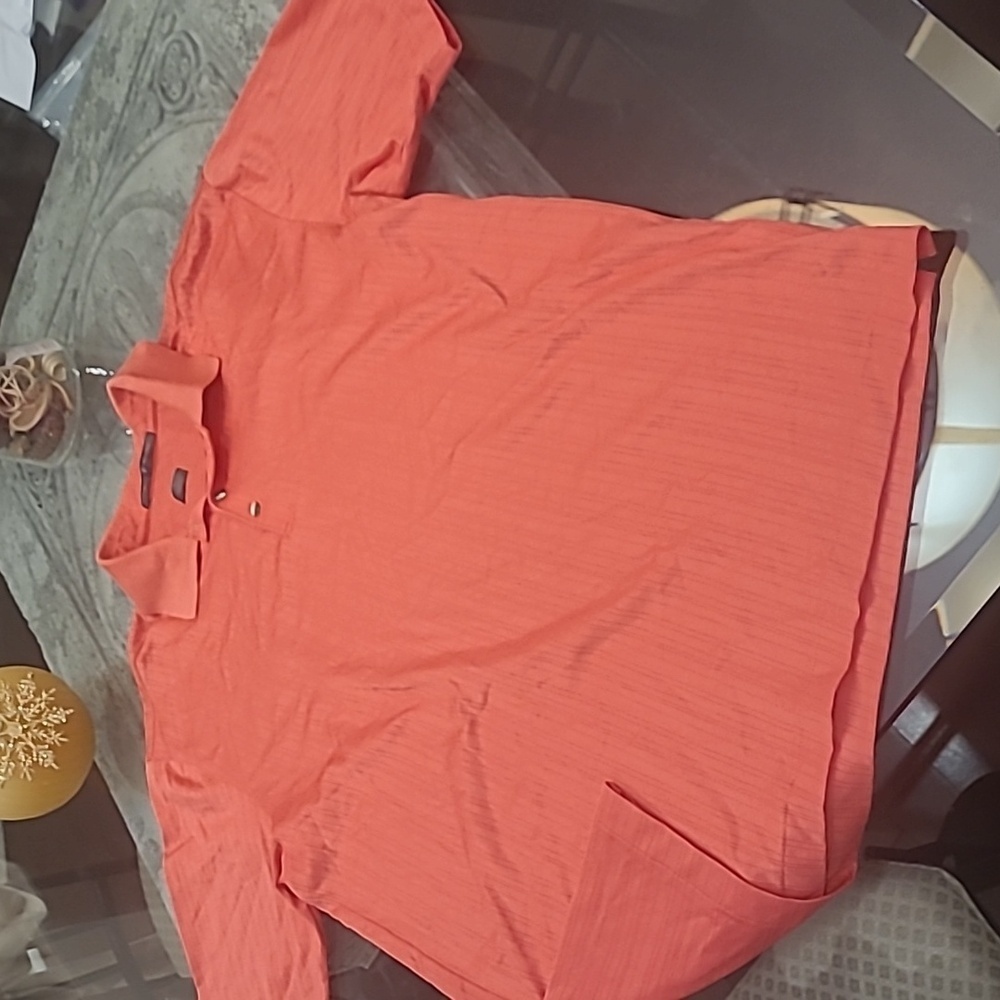 Tiger Woods colecrion Nike salmon color cotton blend large oversized polo shirt
